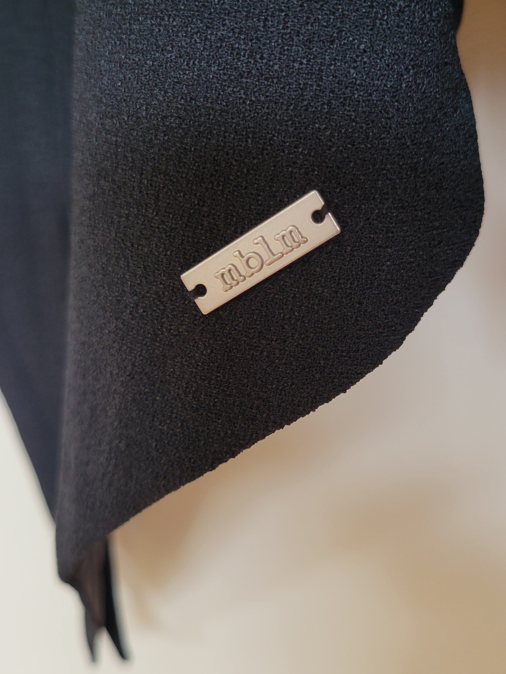 Mblm Black Draped Open-Front Blazer - Picture 2 of 4